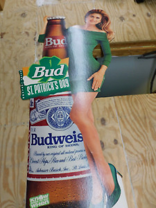 1993 Kathy Ireland Budweiser Life Size Cardboard Cutout Standee.