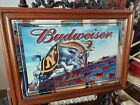 Budweiser Salutes The U.S. Navy Beer Mirror Bar Sign Vtg 2000 27.5