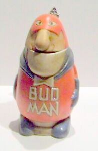 1975 CS-1 BUD MAN Beer Stein Ceramarte -  Rare Hollow-Head on  Knot Bowtie  CS1