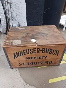 1941 Anheuser Busch Wood Beer Crate ww2