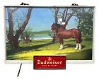 Vintage 1960's BUDWEISER Light Up CLYDESDALE HORSE Old MCM Bar ADVERTISING SIGN