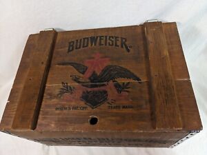 BUDWEISER W/CERTIFICATE WOODEN CRATE/ Vtg CENTENNIAL 1876-1976 Anheuser Busch