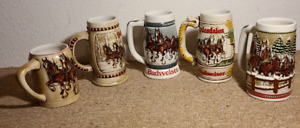 ?1980 1981 1982 1983 1984 Budweiser Holiday Series Steins Budweiser ~ Nice?