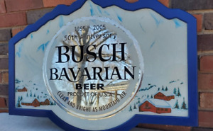 VINTAGE RARE  ANHEUSER-BUSCH 1955-2005 BUSCH BEER 50TH ANNIVERSARY  SIGN Mirror