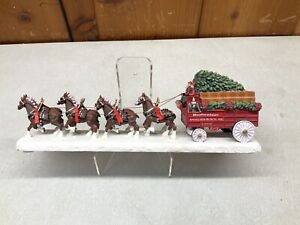 Hawthorne Village Budweiser Holiday Clydesdale Masterpiece Sculpture Christmas