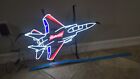 BUDWEISER BEER LED BAR SIGN MAN CAVE AIRPLANE FIGHTER JET PLANE LED SIGN NEW