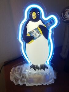 Vintage Bud Ice Penguin Neon Light, Rare, 1997