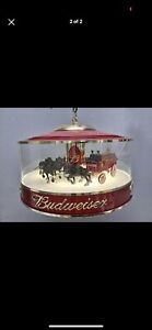 Vintage Budweiser Lighted World Champion Clydesdale Team Carousel Globe Working