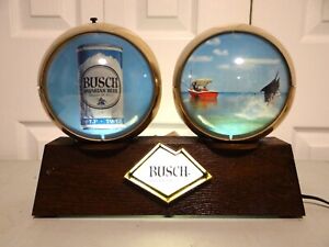 New ListingKiller 1960s Vtg Busch Bavarian Beer Motion Light Sign Clock St Louis Cardinals