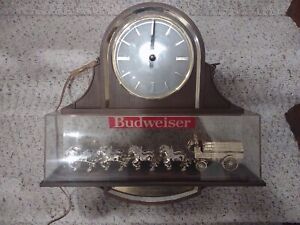 Vintage Budweiser Clydesdale Light Clock Bar Advertising Sign Clock Not Working