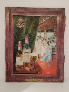 PRE PROHIBITION ANHEUSER BUSCH BUDWEISER 120 YEAR OLD TIN ADVERTISING SIGN