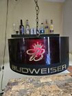 RARE BUDWEISER GAME TABLE LAMP LIGHT 2003 CIRCULAR RED BLACK GOLD 20.5