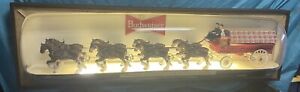 Vintage 6 Foot Budweiser Champion Clydesdale Team Light Up Sign