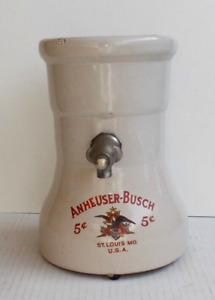 1920`s Prohibition Era Anheuser-Busch Stoneware Non-Alcoholic Syrup Dispenser