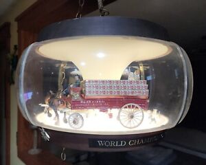 RARE VINTAGE 1st ED Budweiser Lighted World Champion Clydesdale Carousel Working