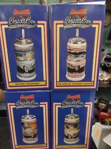 Budweiser Classic Car series Stein lot of 4 Cadillac Bonneville Thunderbird Ford