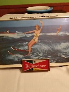 Vintage Collectab Anheuser-Busch  1950'S Budwiser Women Watersking Lighted Sign