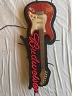 BUDWEISER NEON SIGN WITH GUITAR - RARE!