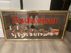 Vintage Budweiser Clydesdale 52” Orig. 1992 Red lettered Mirror