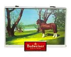 Vintage 1960's BUDWEISER Light Up CLYDESDALE HORSE Old MCM Bar ADVERTISING SIGN