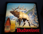 RARE 1990 BUDWEISER ELK BEER LIGHT UP BEER SIGN LIGHTS SIGN MAN CAVE