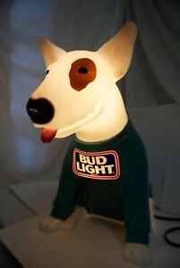 1986 Spuds Mackenzie Bud Light Beer Blow Mold Bar Lighting Lamp Budweiser 15