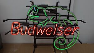 Budweiser Neon Sign Louie Lizard 24