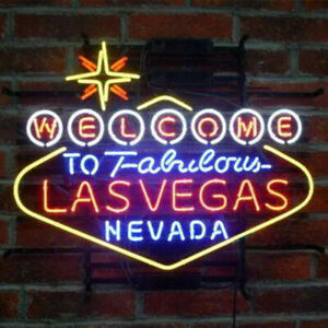 New Welcome to Fabulous Las Vegas Nevada Neon Light Sign 24