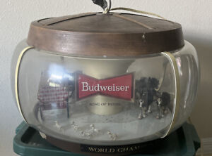 Vintage Budweiser Lighted World Champion Clydesdale Team Carousel Globe