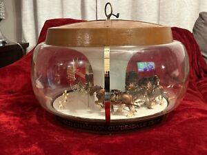 Vintage Working Budweiser Carousel Clydesdale Parade Hanging Lamp Light