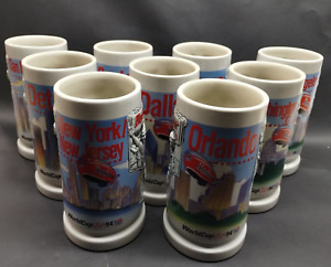 Complete Set of 9 BUDWEISER World Cup USA 94 Beer Steins [Ceramarte]