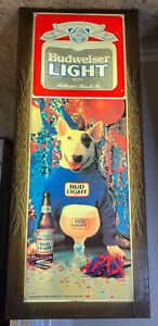 Budweiser Light Bud Light Beer Sign Spuds MacKenzie Bar Mancave 14”x34”