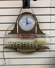 Vintage 1970s Lighted Budweiser Clydesdales Hanging Clock