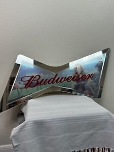 2006 Budweiser Beer Bow Tie Mirror Girl on Motorcycle