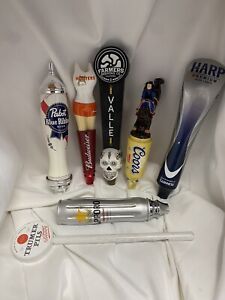 Mostly Gently Used Lot Of 7 Tap Handles Modelo Budweiser Hooters Pabst Coors