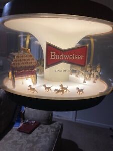 Vintage Budweiser Clydesdale Carousel and Light