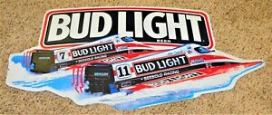 1990 BUD LIGHT BEER Speed Boat MIKE & BILL SEEBOLD Racing EMBOSSED TIN Sign