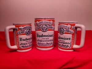 Budweiser CS18 Stein Pair With CS18v Vase, Rare And Perfect Condition