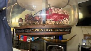 Vintage Budweiser Lighted World Champion Clydesdale Team Parade Carousel Globe