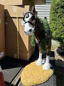 Budweiser Half Clydesdale Display 39”Tall 20  Inches Wide And 20 Inches Deep