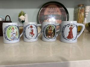 CS 10 Anheuser Busch Bud Budweiser  Girl Stein  complete set of 4 1977 Ceramarte