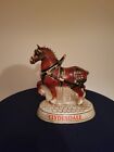 Vintage Budweiser Beer Clydesdales Horse Figurine Model On Base