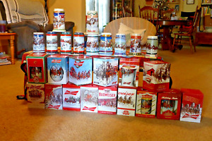 Budweiser Holiday Steins Lot