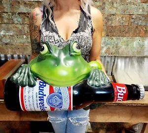 Vintage Budweiser Beer Frog Light Sign w/ Sound 1995 Anheuser Busch Tested Works