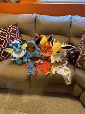 Eevee Flareon Jolteon Vaporean Build a Bear Bundle Pokemon Online Exclusive Rare