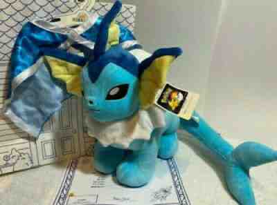 Build A Bear PokÃ©mon Vaporeon with Outfit and Sounds, Brand New with Tags