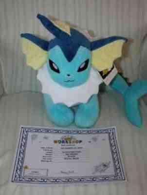 BUILD A BEAR POKEMON VAPOREON Brand NEW with SOUNDS, CERTIFICATE & TAGS