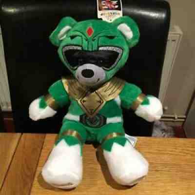 BUILD A BEAR FACTORY RARE GREEN POWER RANGER 25TH ANNIVERSARY BEAR BNWT