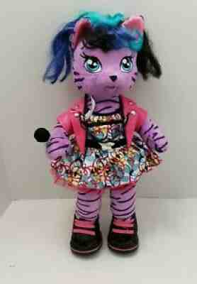 Build a Bear HG Honey Girl Cat Rock Star Microphone Teegan Dress Shoes Purple