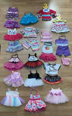 Build A Bear Workshop Clothes Lot Of 27 Dresses, Pjâ??s, Hello Kitty Cheerleader